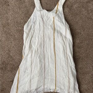 O'Neill White and Gold Midi Dress